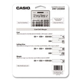 DM1200BM Desktop Calculator, 12-Digit LCD, Silver - DM-1200BM CASIO