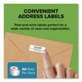 LW Address Labels, 1.13" x 3.5", White, 350 Labels/Roll, 12 Rolls/Pack - 2050768