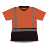 GloWear 8276BK Class 2 Women's Performance Hi-Vis T-Shirt with Black Bottom, Small, Orange - 22322 C2G