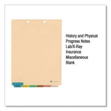 6-Tab Medical Chart Indexes, Bottom Tab, Assorted Medical, Manila, 65/Box - 33157
