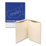 Heavy-Duty Top Tab Fastener Folders, 1/3-Cut Tab: Assorted, Expands 0.75", 2 Fasteners, Letter Size, Manila, 50/Box - 52327