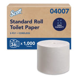 Essential Coreless SRB Bathroom Tissue, Septic Safe, 2-Ply, White, 1,000 Sheets/Roll, 36 Rolls/Carton - 04007 C2G
