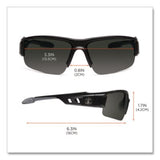 Skullerz Dagr Safety Glasses, Black Half Frame, Smoke Single Lens - 52030