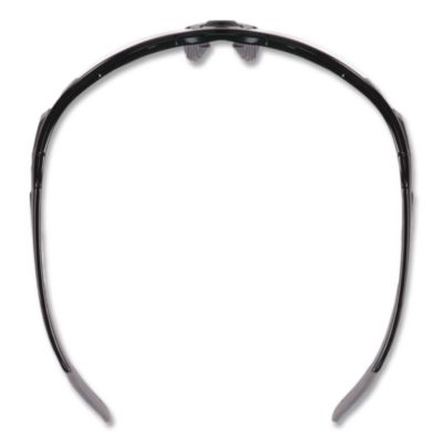 Skullerz Dagr Safety Glasses, Black Half Frame, Mirrored Silver Single Lens - 52042