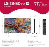 LG QNED evo AI 75QNED92AUA TV 190.5 cm (75") 4K Ultra HD Smart TV Wi-Fi Black - 75QNED92AUA