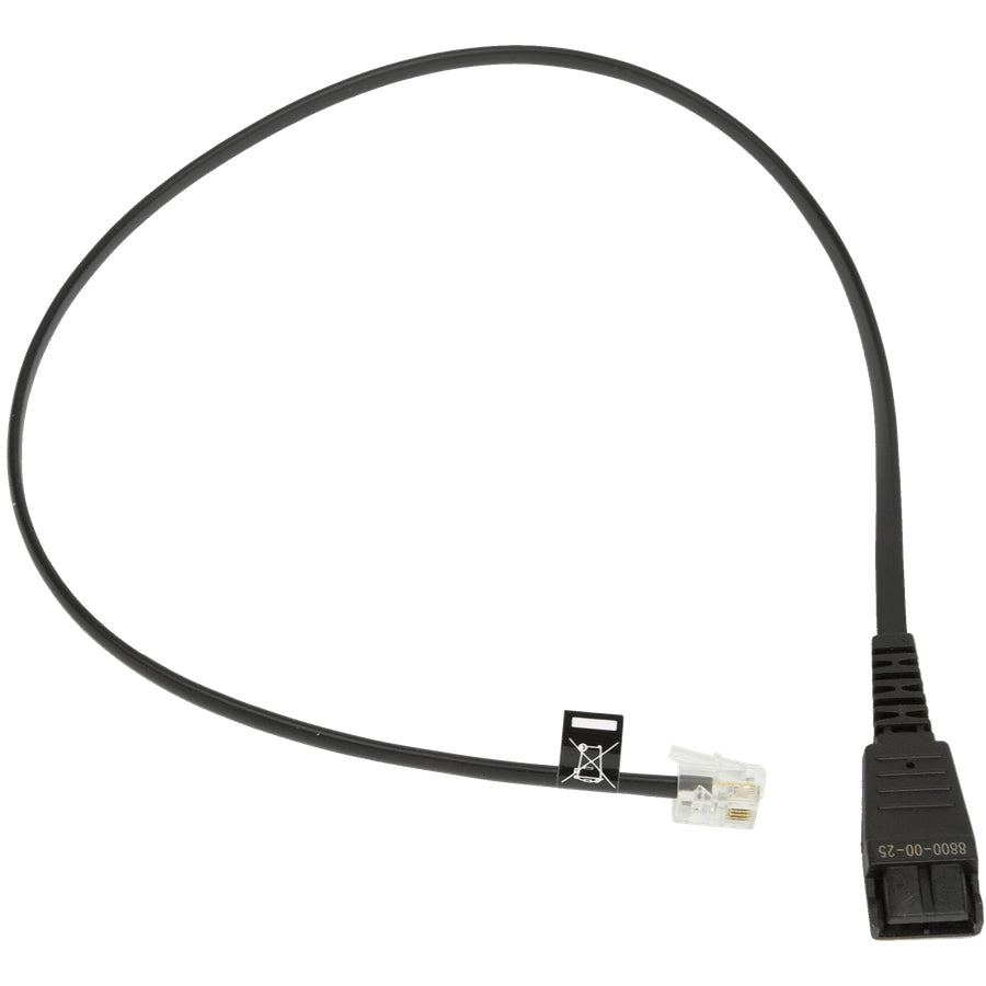 Jabra QD cord, straight, mod plug - 8800-00-25