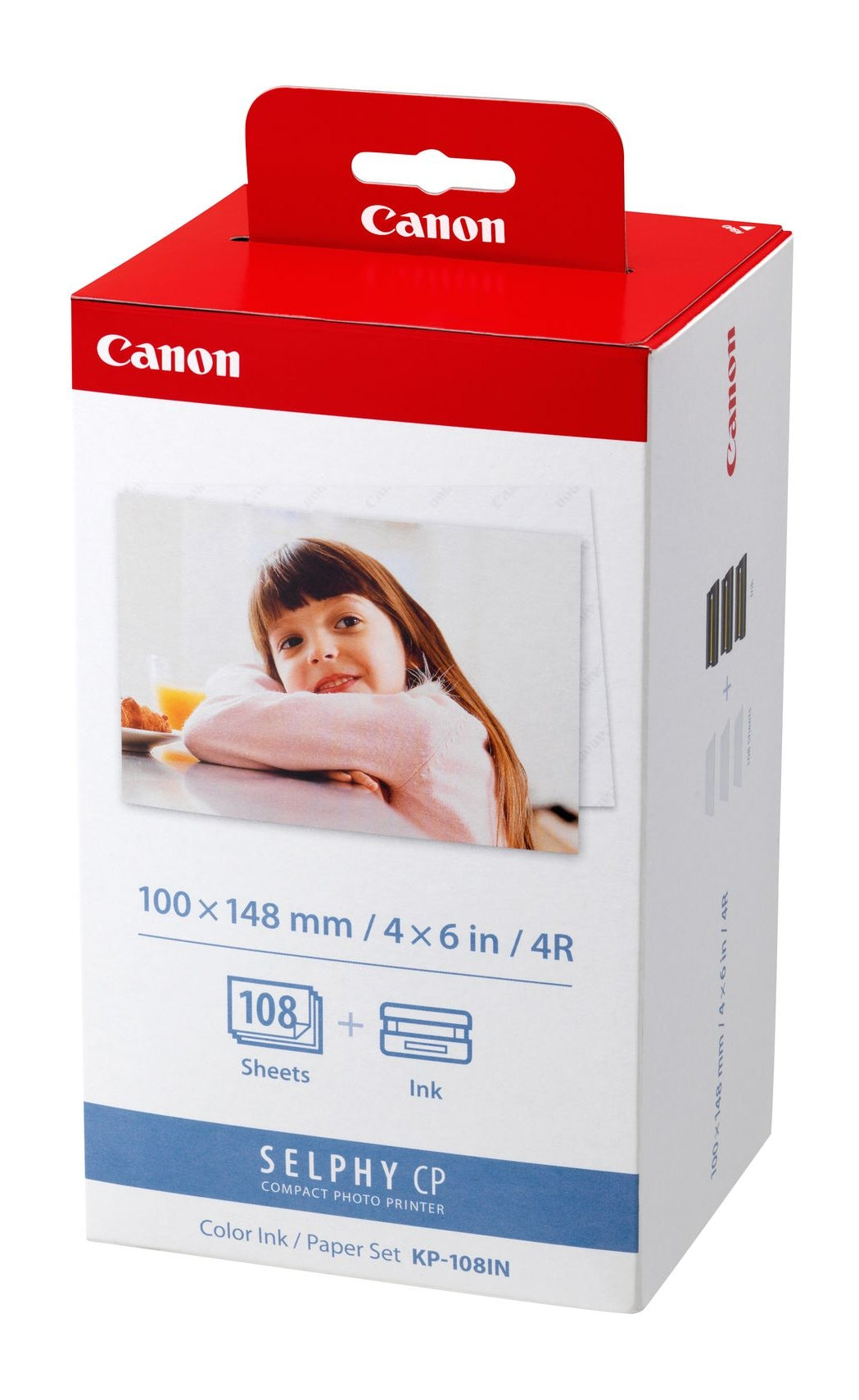 Canon (KP-108IN) Black and Color Ink Cartridge & Photo Paper - 3115B001