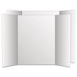 Two Cool Tri-Fold Poster Board, 28 x 40, White/White, 12/Carton - 27136 C2G