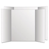 Two Cool Tri-Fold Poster Board, 28 x 40, White/White, 12/Carton - 27136 C2G