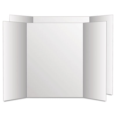 Two Cool Tri-Fold Poster Board, 28 x 40, White/White, 12/Carton - 27136 C2G