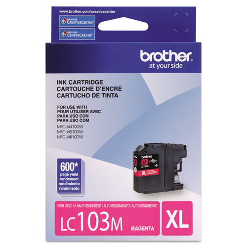 BROTHER  Innobella High-Yield Ink, 600 Page-Yield, Magenta - LC103M