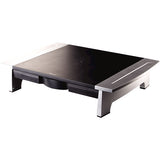 Fellowes Computer Monitor Stand with 5 Height Adjustments - Office Suites Monitor Riser with Storage Tray - Ergonomic Adjustable Monitor Stand for Computers - Max Weight 36KG/Max Size 28" - Graphite - 8031101
