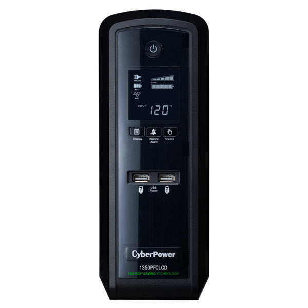 CyberPower CP1350PFCLCD uninterruptible power supply (UPS) Line-Interactive 1.35 kVA 810 W 10 AC outlet(s) - CP1350PFCLCD