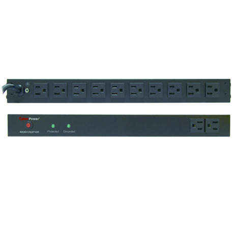 CyberPower RKBS15S2F10R surge protector Black 12 AC outlet(s) 120 V 4.57 m - RKBS15S2F10R CYBERPOWER