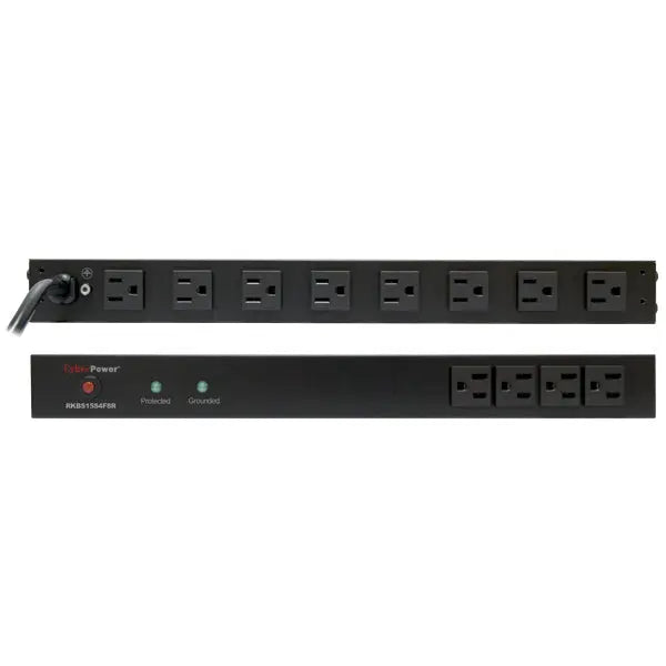 CyberPower RKBS15S4F8R surge protector Black 12 AC outlet(s) 120 V 4.57 m - RKBS15S4F8R CYBERPOWER