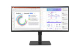 LG 34'' IPS WQHD UltraWide Curved Monitor with Built-in Speakers & USB Type-C - 34BQ77QE-B