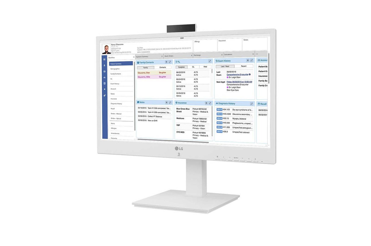 LG Thin Client 24'' All-in-One Non OS for Healthcare with Intel Pentium 16GB eMMC 8GB RAM - 24CR671NK6P