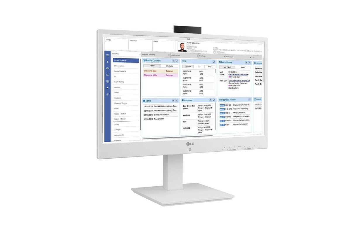 LG Thin Client 24'' All-in-One Non OS for Healthcare with Intel Pentium 16GB eMMC 8GB RAM - 24CR671NK6P