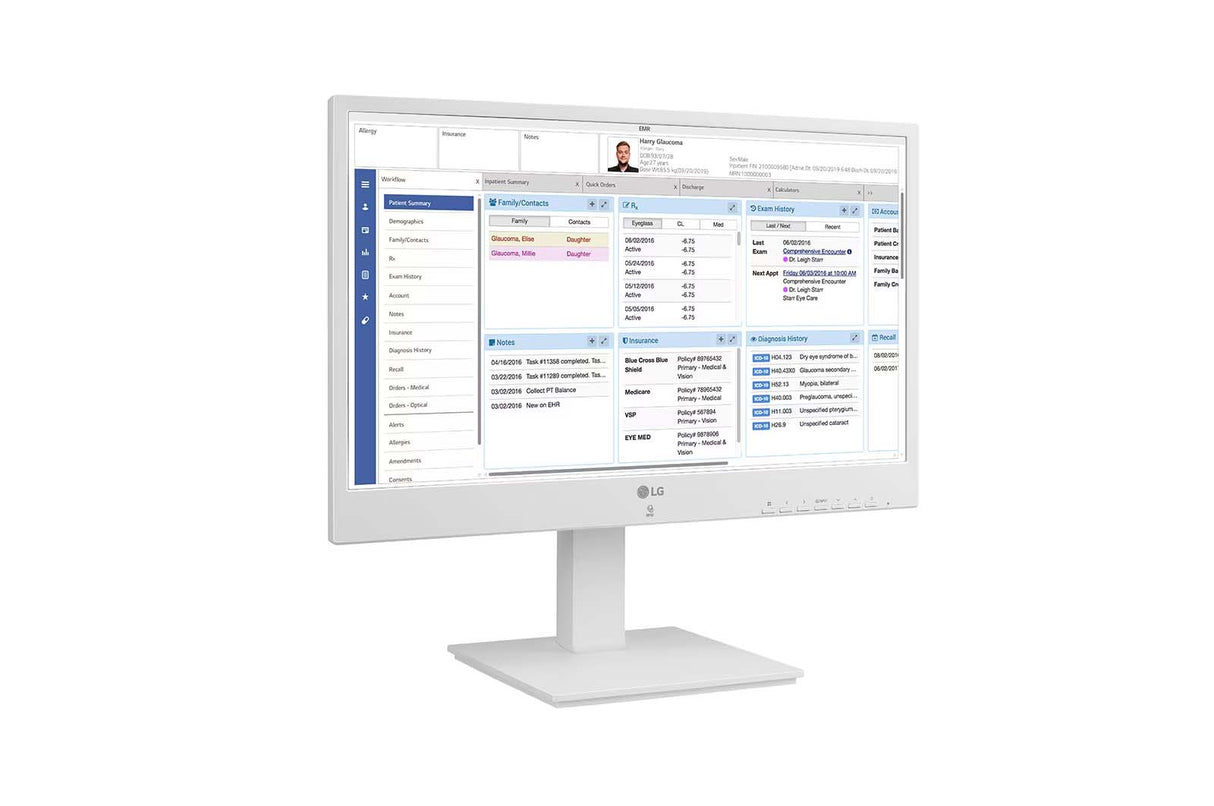 LG Thin Client 24'' All-in-One Non OS for Healthcare with Intel Pentium 16GB eMMC 8GB RAM - 24CR671NK6P