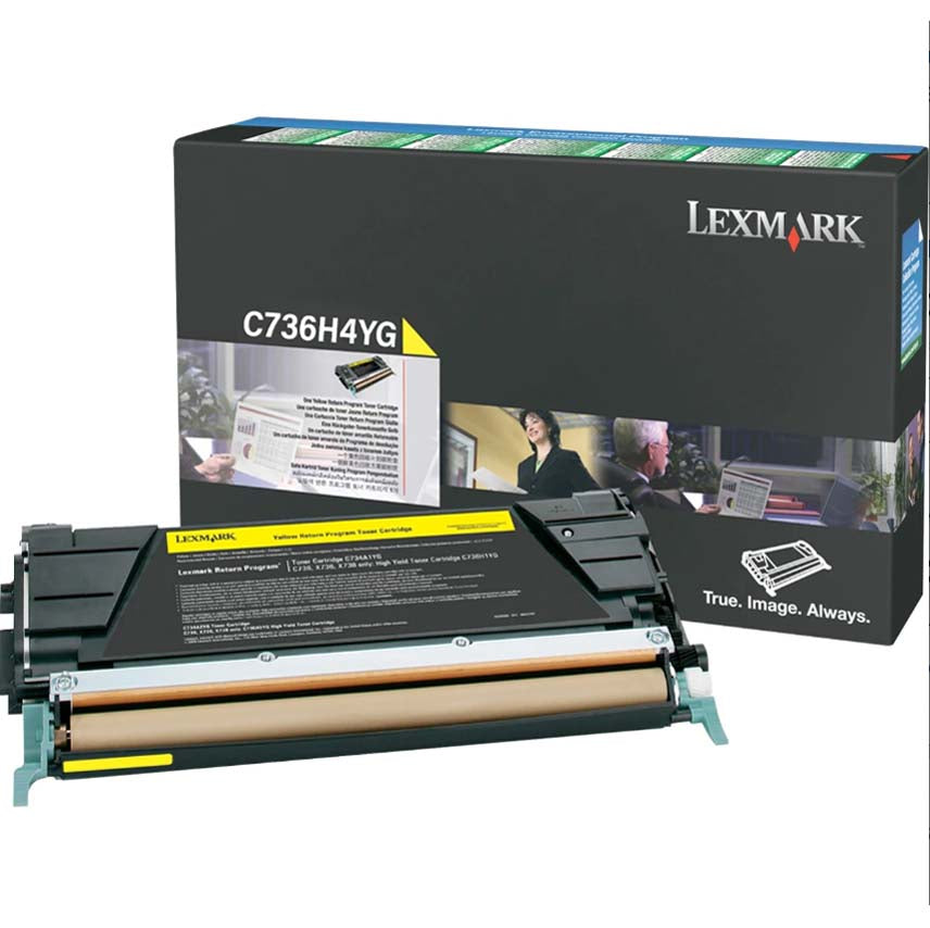 Lexmark C/X736, X738 Yellow Toner Cartridge Return Program, TAA - C736H4YG