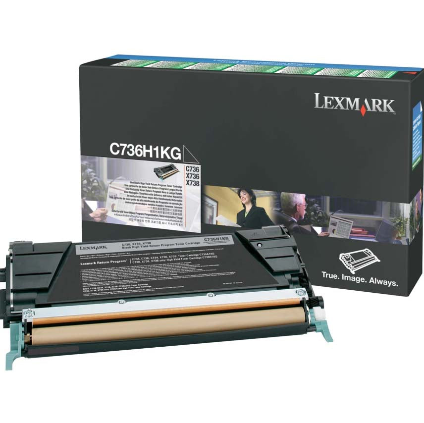 Lexmark C/X736, X738 Black Toner Cartridge Return Program, TAA - C736H4KG