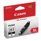 CANON  (CLI-251XL) ChromaLife100+ High-Yield Ink, 5,530 Page-Yield, Black - 6448B001