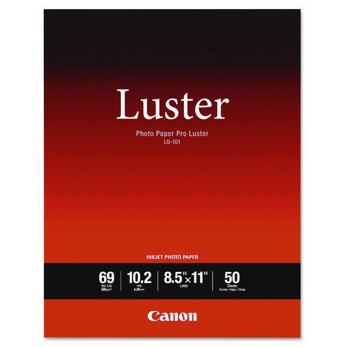 CANON PRO Luster Inkjet Photo Paper, 10.2 mil, 8.5 x 11, Luster White, 50/Pack - 6211B004