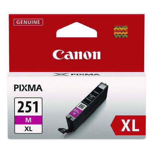 CANON  (CLI-251XL) ChromaLife100+ High-Yield Ink, 680 Page-Yield, Magenta - 6450B001