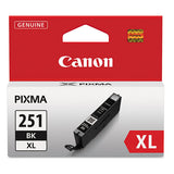 CANON  (CLI-251XL) ChromaLife100+ High-Yield Ink, 5,530 Page-Yield, Black - 6448B001