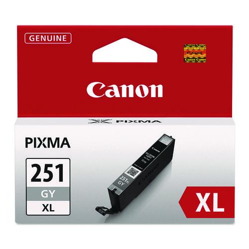 CANON  (CLI-251XL) ChromaLife100+ High-Yield Ink, 3,350 Page-Yield, Gray - 6452B001
