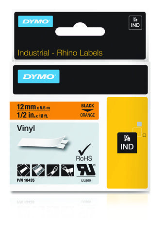 DYMO IND Vinyl Labels - 18435