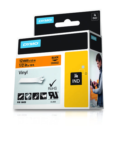 DYMO IND Vinyl Labels - 18435