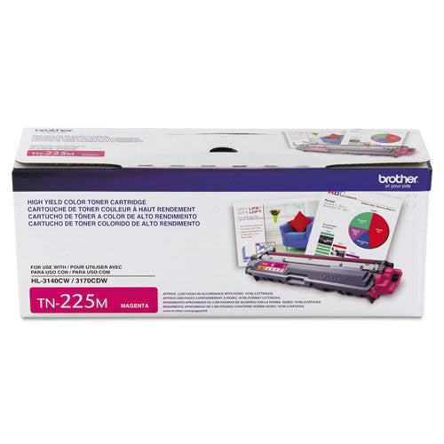 BROTHER  High-Yield Toner, 2,200 Page-Yield, Magenta - TN225M