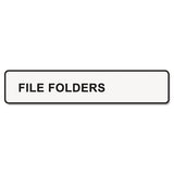 LabelWriter 1-UP File Folder Labels, 0.56" x 3.43", White, 130 Labels Roll, 2 Rolls/Pack - 30327