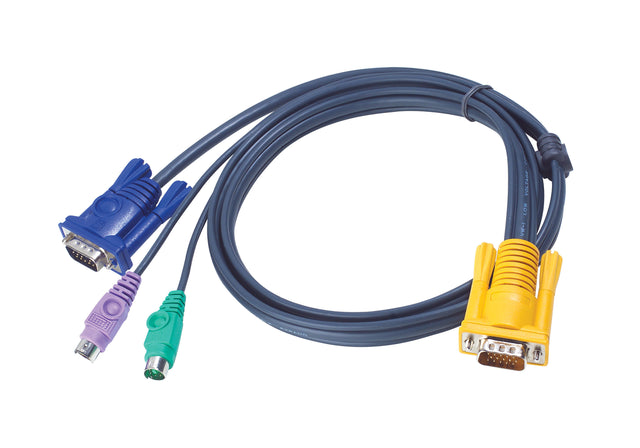 ATEN 4ft PS/2 KVM cable Black 1.2 m - 2L5201P ATEN
