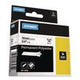 Rhino Permanent Poly Industrial Label Tape, 0.75" x 18 ft, White/Black Print - 18484