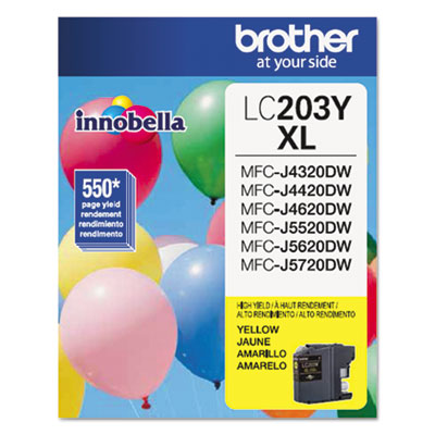 LC203Y Innobella High-Yield Ink, 550 Page-Yield, Yellow - LC203Y