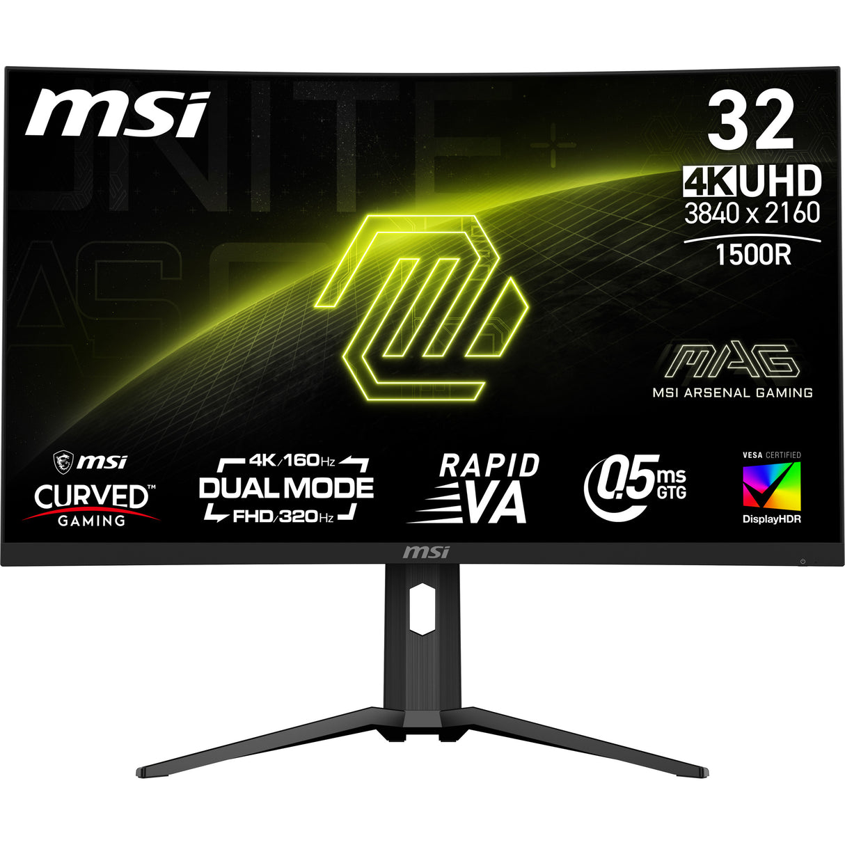 MSI MAG 321CUPDF computer monitor 80 cm (31.5") 3840 x 2160 pixels 4K Ultra HD LCD Black - MAG321CUPDF