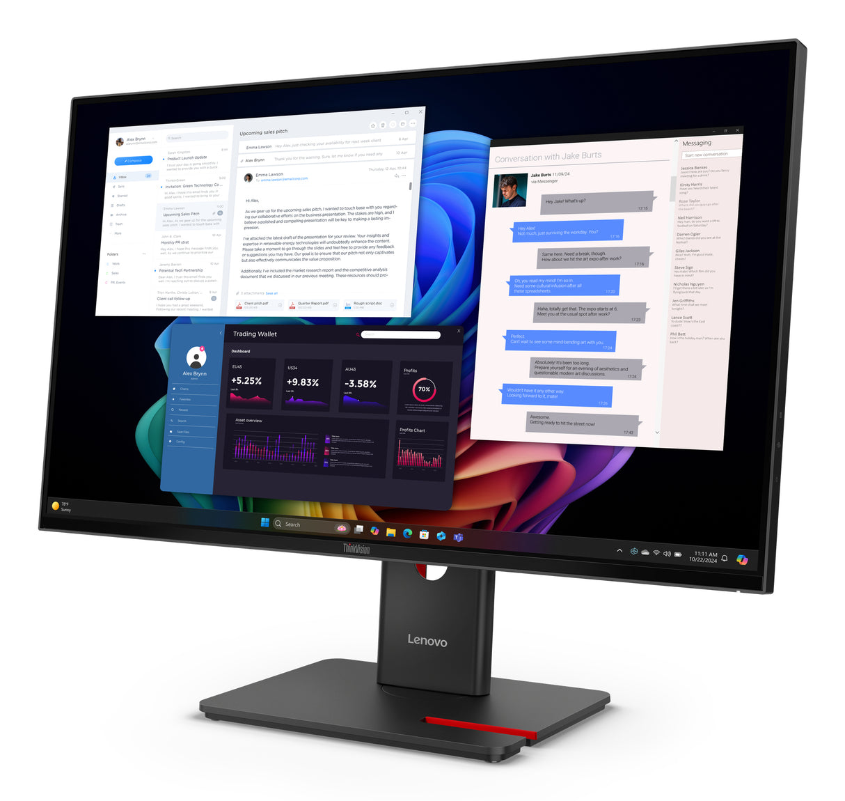 Lenovo ThinkVision T27UD-40 Monitor - 64AFGAR2US