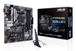 Asus Prime B550M-A WiFi II motherboard and its packaging on a white background