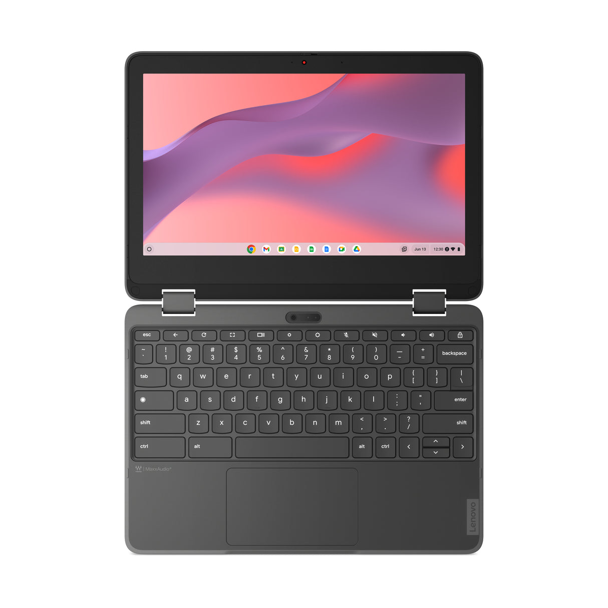 Lenovo 300e Yoga Chromebook Gen 4 MediaTek Kompanio 520 29.5 cm (11.6") Touchscreen HD 4 GB LPDDR4x-SDRAM 32 GB eMMC Wi-Fi 6 (802.11ax) ChromeOS English Grey - 82W2002GUS LENOVO