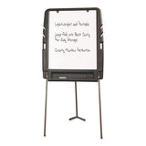 Ingenuity Portable Flipchart Easel with Dry Erase Surface, 35" x 30", White Surface, Charcoal Gray Polyethylene Frame - 30227