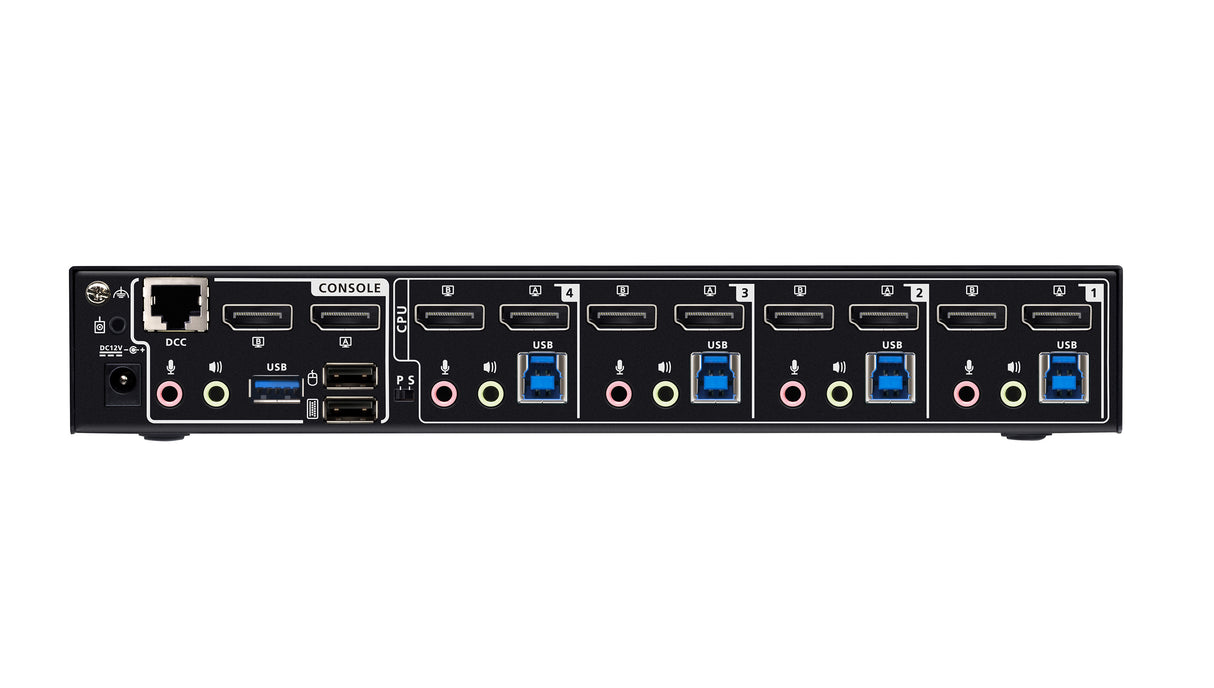 ATEN 4-Port USB 3.0 8K DisplayPort Dual-Display KVMP™ Switch (Cables included) - CS1944DPA ATEN