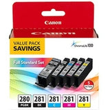 Canon PGI-280/CLI-281 ink cartridge 5 pc(s) Original Black, Cyan, Magenta, Matte black, Yellow - 2075C006