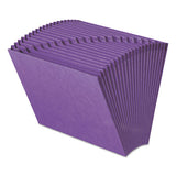 Heavy-Duty Indexed Expanding Open Top Color Files, 21 Sections, 1/21-Cut Tabs, Letter Size, Purple - 70721