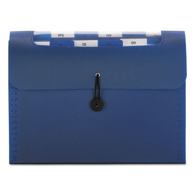 Step Index Organizer, 12 Sections, Cord/Hook Closure, 1/6-Cut Tabs, Letter Size, Navy - 70902