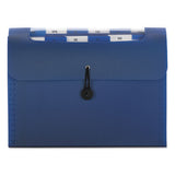Step Index Organizer, 12 Sections, Cord/Hook Closure, 1/6-Cut Tabs, Letter Size, Navy - 70902