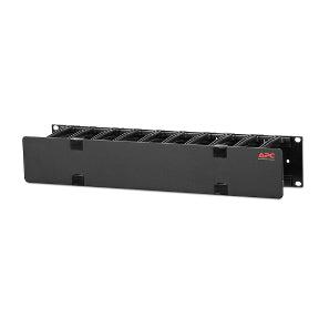APC NetShelter Cable Management, Horizontal Cable Manager, 2U, Single Side with Cover, Black, 483 x 88 x 110 mm - AR8600A APC
