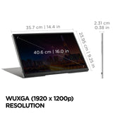 Viewsonic VG Series VG1656N computer monitor 40.6 cm (16") 1920 x 1200 pixels WUXGA LED Silver - VG1656N