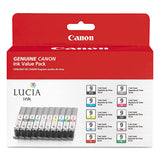 1033B005 (PGI-9) Lucia Ink, Cyan/Gray/Green/Magenta/Matte Black/Photo Black/Photo Cyan/Photo Magenta/Red/Yellow, 10/Pack - 1033B005